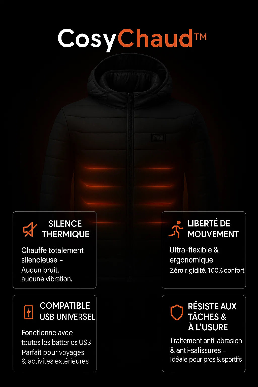 Veste chauffante Haute performance Mixte