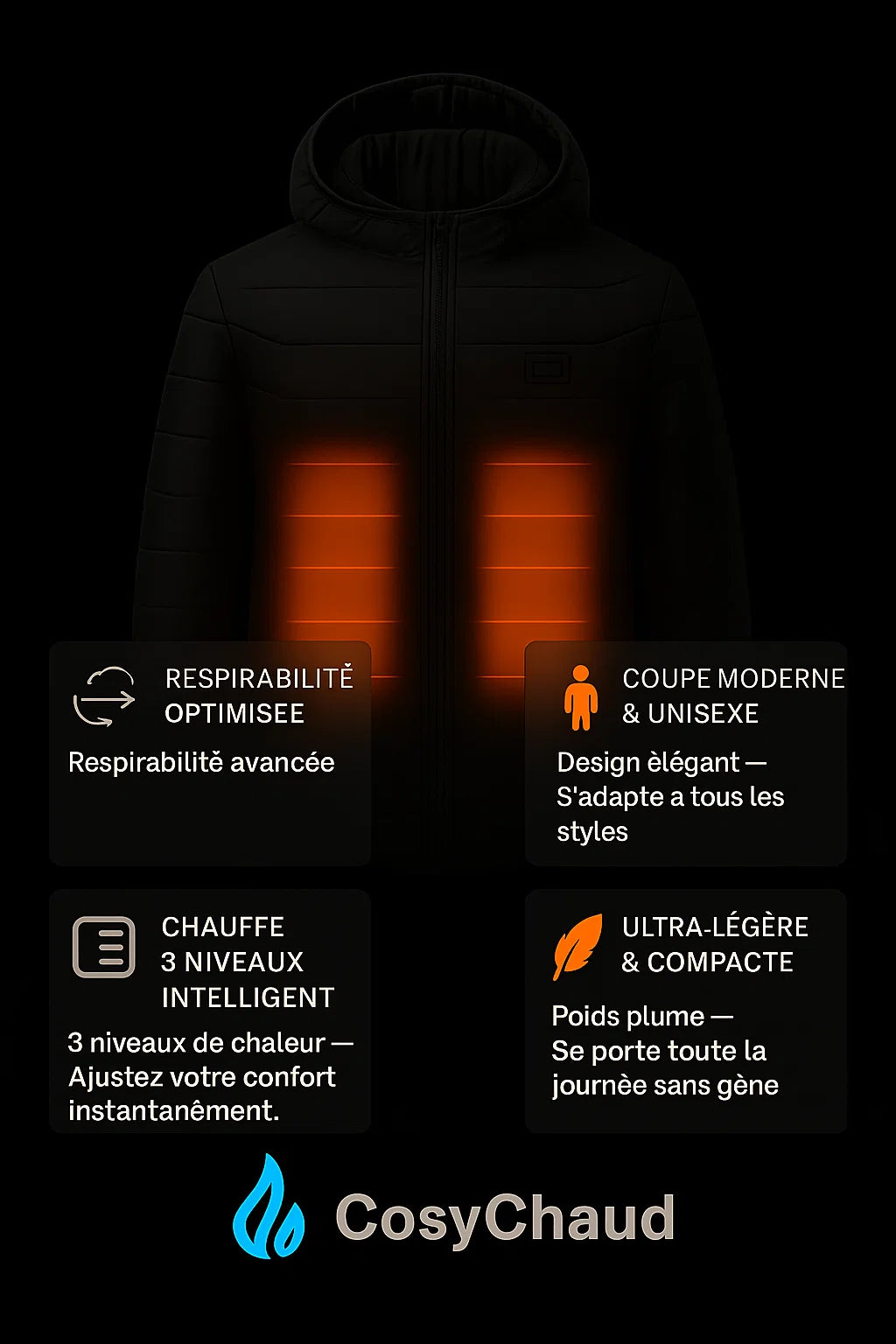 Veste chauffante Haute performance Mixte